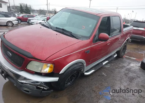 2002 Ford F-150 Lariat/Xlt из США, поврежденный, VIN 1FTRW08L42KA95741